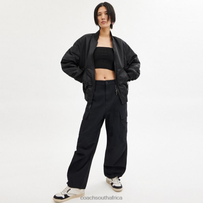 Coach Men REVERSIBLE MA-1 JACKET Black 4ZRDJ753