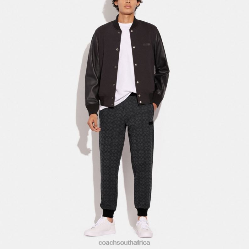 Coach Men ESSENTIAL JOGGERS IN SIGNATURE Charcoal Signature 4ZRDJ793