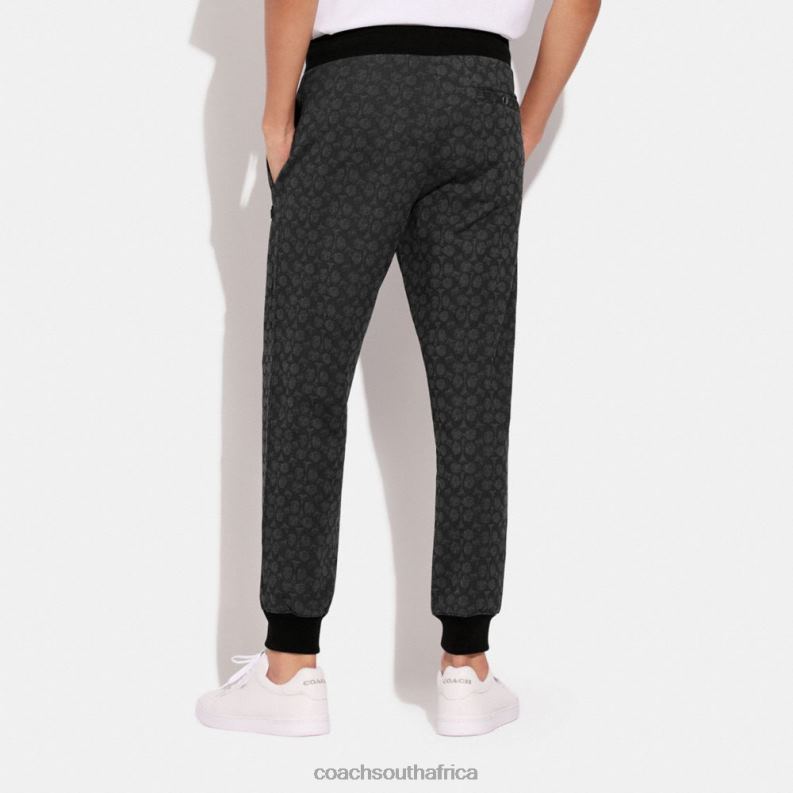 Coach Men ESSENTIAL JOGGERS IN SIGNATURE Charcoal Signature 4ZRDJ793