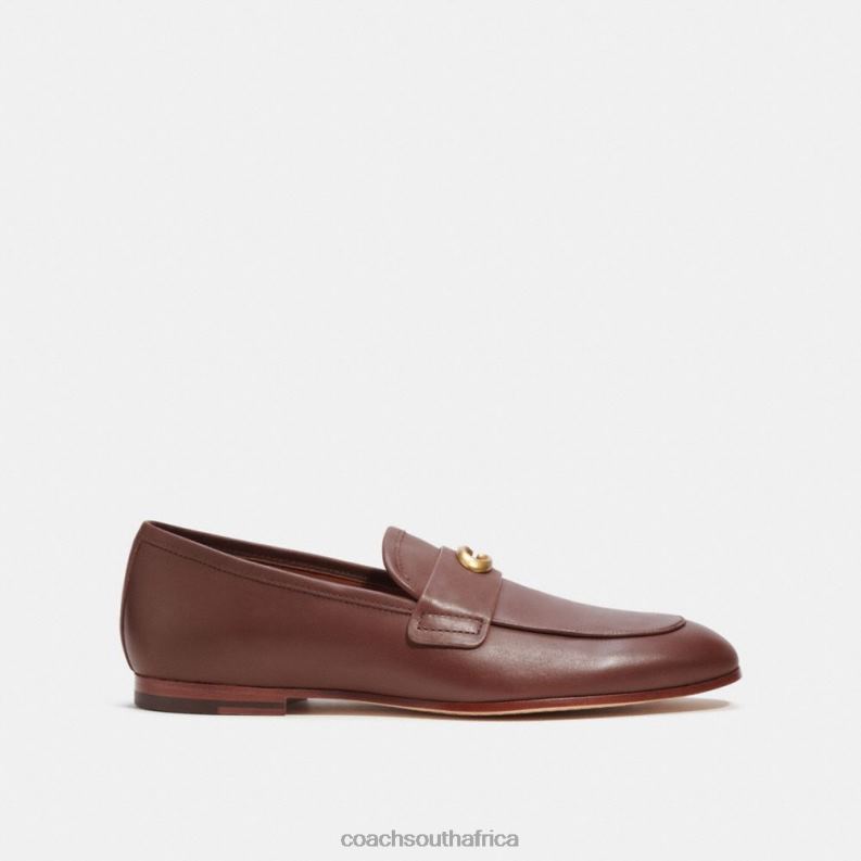 Coach Men SCULPTED SIGNATURE LOAFER Saddle 4ZRDJ730