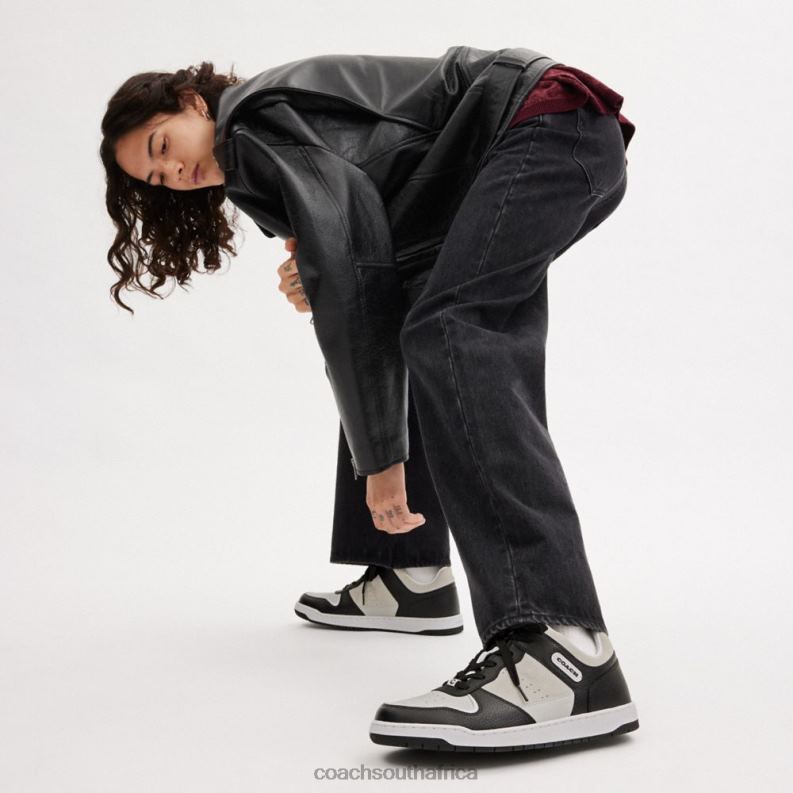 Coach Men C201 SNEAKER Black/Light Grey 4ZRDJ736