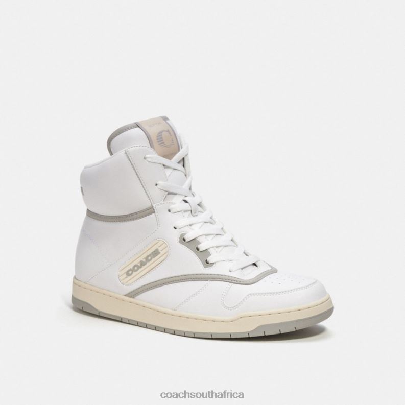 Coach Men C202 HIGH TOP SNEAKER Optic White 4ZRDJ743
