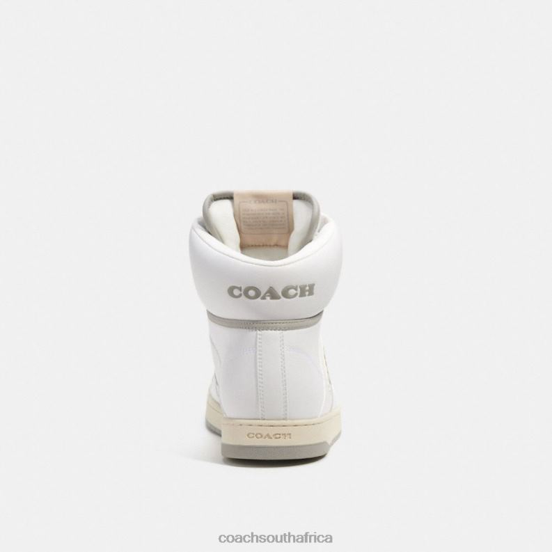 Coach Men C202 HIGH TOP SNEAKER Optic White 4ZRDJ743