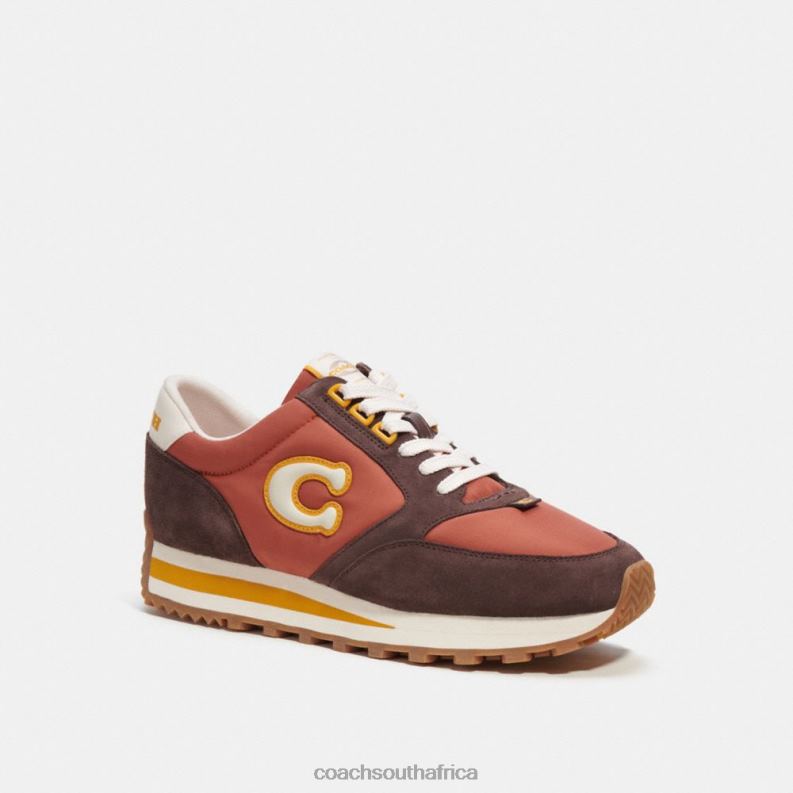 Coach Men RUNNER SNEAKER Rust/Maple 4ZRDJ745
