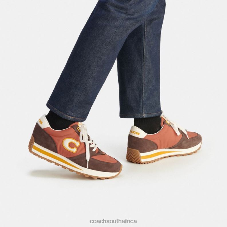 Coach Men RUNNER SNEAKER Rust/Maple 4ZRDJ745
