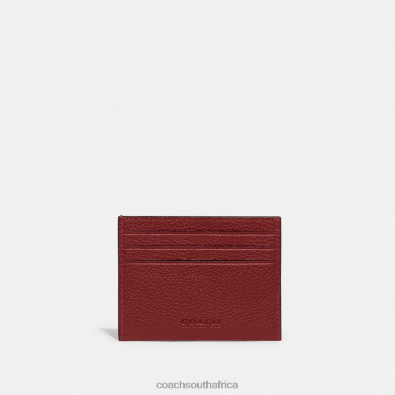 Coach Men CARD CASE Ruby Red 4ZRDJ718