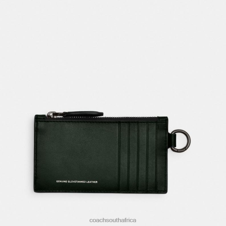 Coach Men ZIP CARD CASE Amazon Green 4ZRDJ724