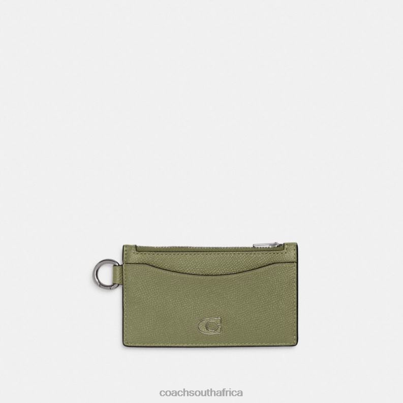 Coach Men ZIP CARD CASE MOSS 4ZRDJ719