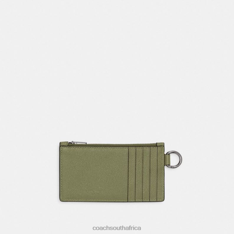 Coach Men ZIP CARD CASE MOSS 4ZRDJ719