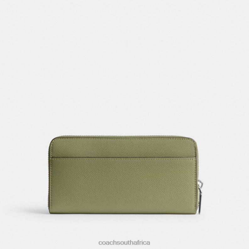 Coach Men ACCORDION WALLET WITH SIGNATURE CANVAS INTERIOR MOSS 4ZRDJ694