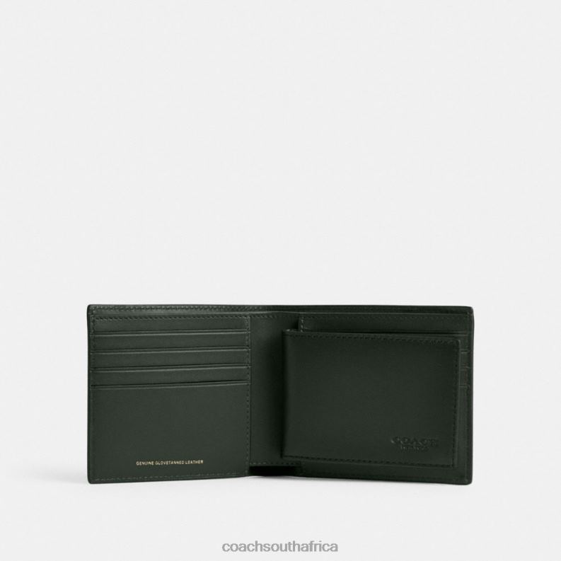 Coach Men 3-IN-1 WALLET Amazon Green 4ZRDJ706