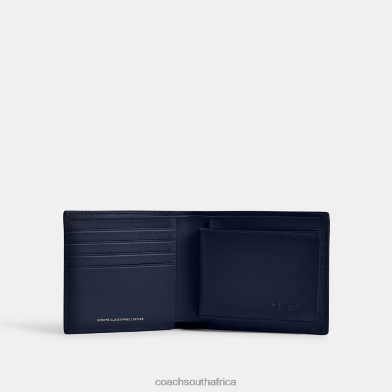 Coach Men 3-IN-1 WALLET Deep Blue 4ZRDJ707