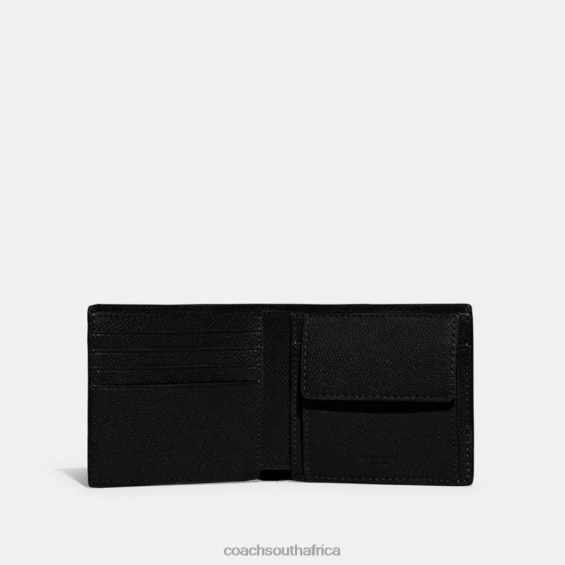 Coach Men COIN WALLET Black 4ZRDJ714