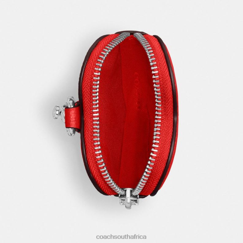 Coach Men HEART COIN PURSE Sport Red 4ZRDJ699