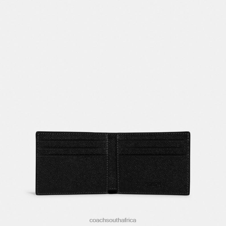 Coach Men SLIM BILLFOLD WALLET Black 4ZRDJ713