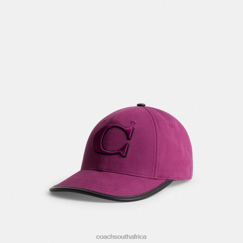 Coach Women BASEBALL HAT DEEP PLUM 4ZRDJ560