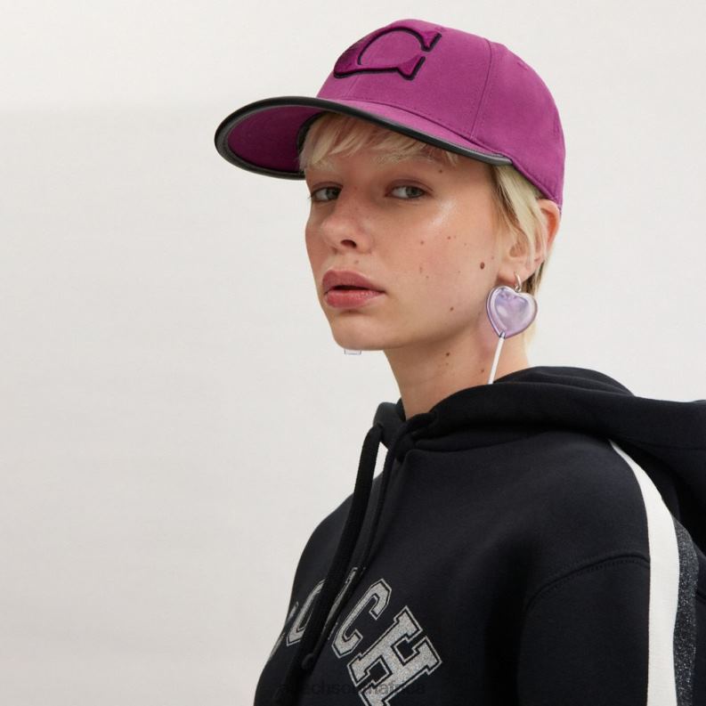 Coach Women BASEBALL HAT DEEP PLUM 4ZRDJ560