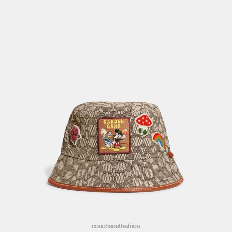 Coach Women DISNEY X COACH SIGNATURE JACQUARD BUCKET HAT KHAKI/MULTICOLOR 4ZRDJ599