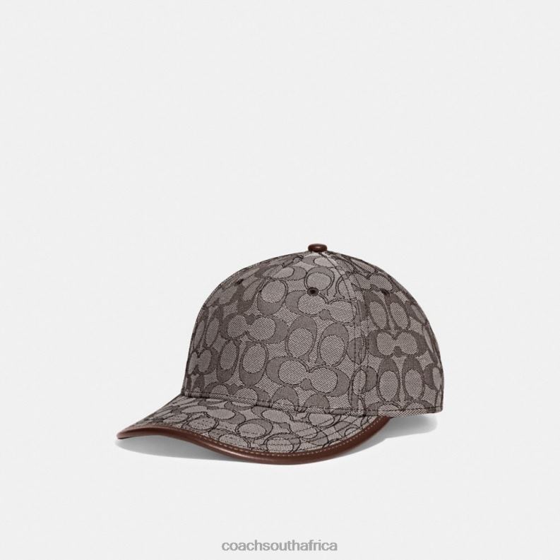 Coach Women SIGNATURE JACQUARD BASEBALL HAT OAK 4ZRDJ600