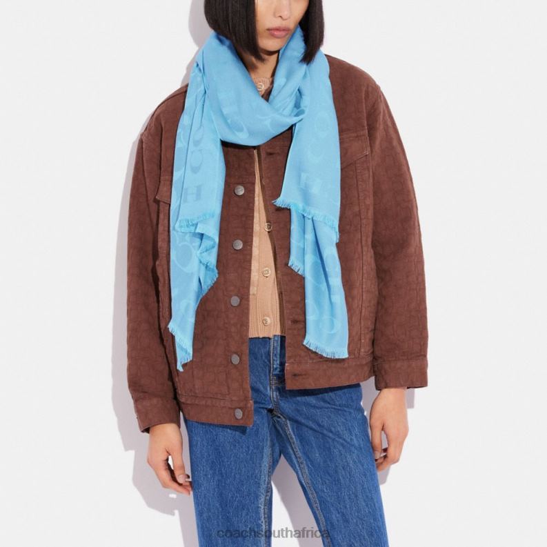 Coach Women SIGNATURE STOLE POOL 4ZRDJ607