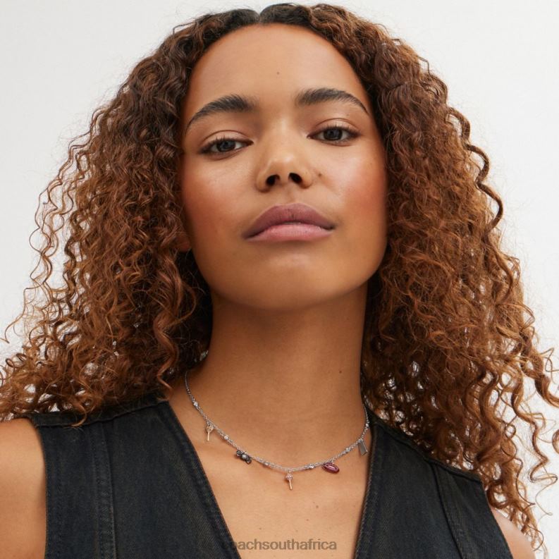 Coach Women MINI CANDY CHARM NECKLACE Silver/Multi 4ZRDJ534