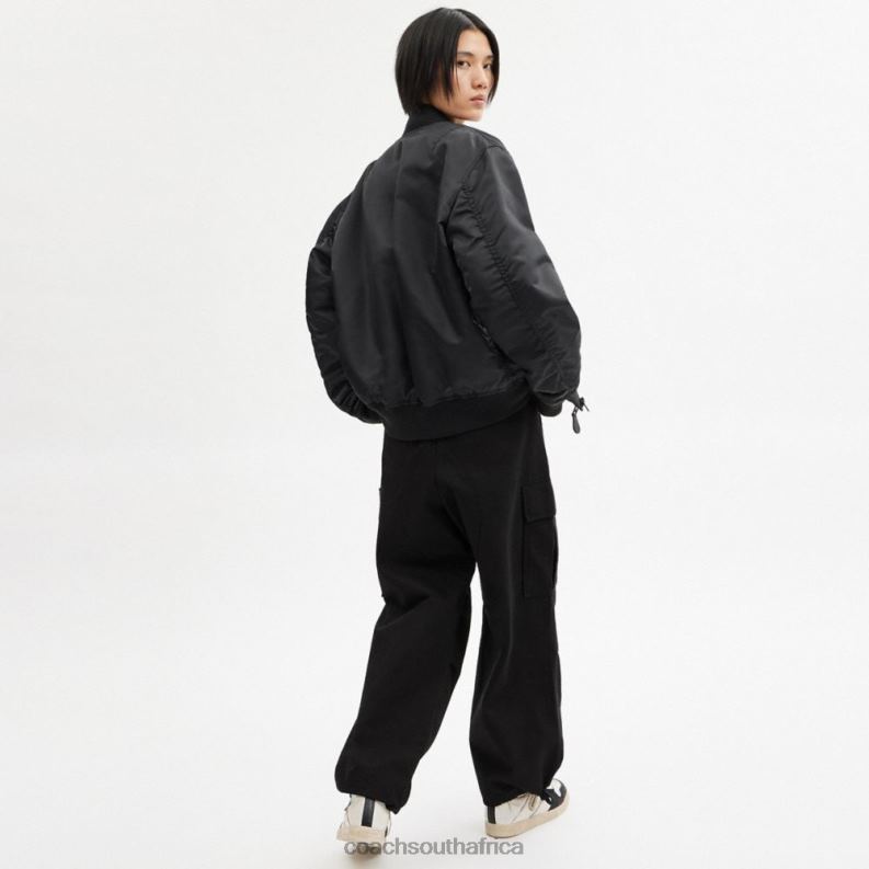 Coach Women CARGO PANTS Black 4ZRDJ501