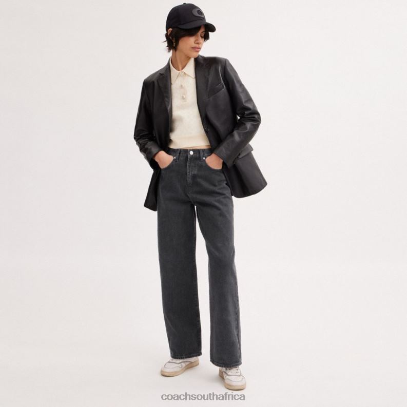 Coach Women LOOSE FIT JEANS Black 4ZRDJ511