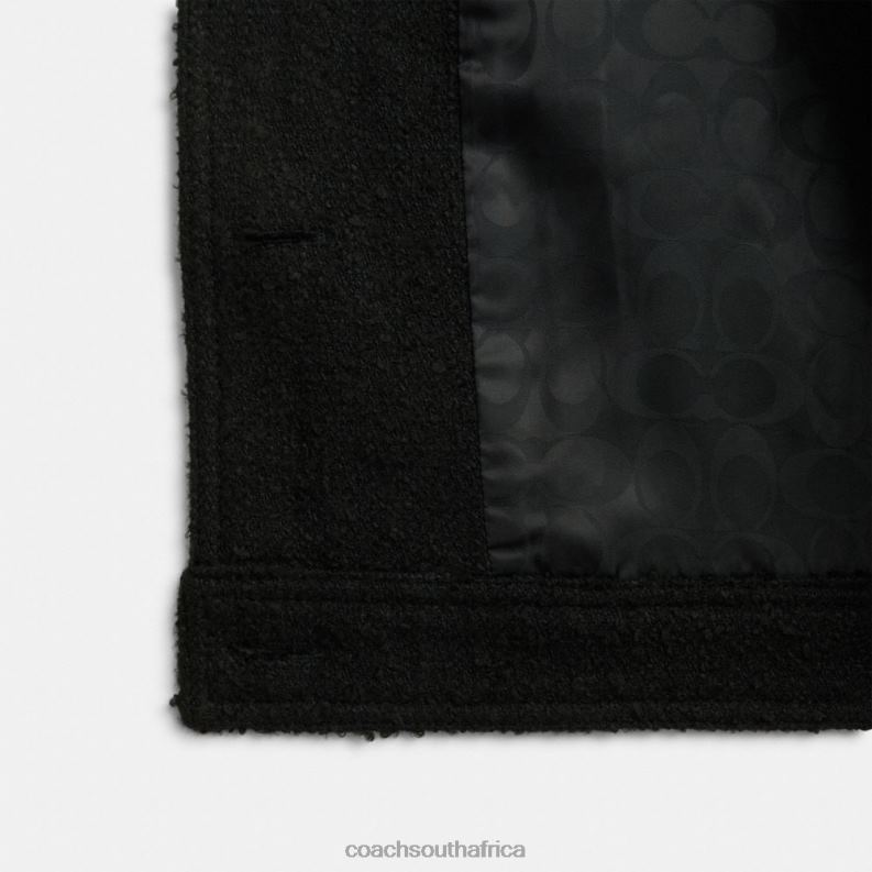 Coach Women BOUCLE SHRUNKEN JACKET Black 4ZRDJ448