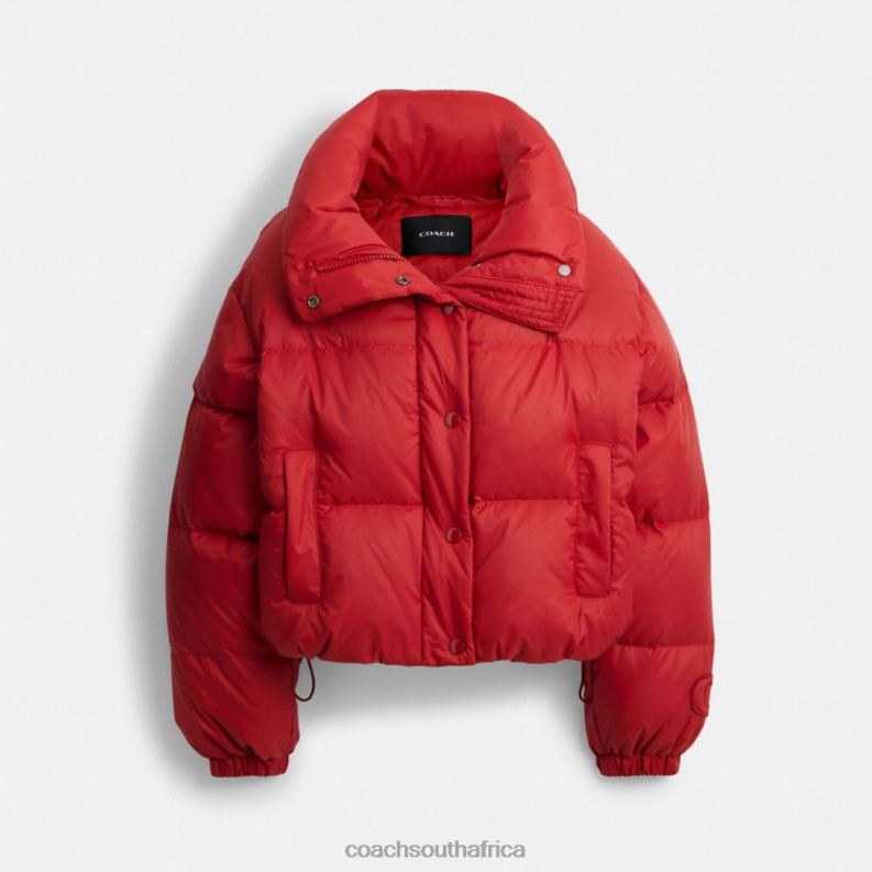 Coach Women CROPPED PUFFER Red. 4ZRDJ444