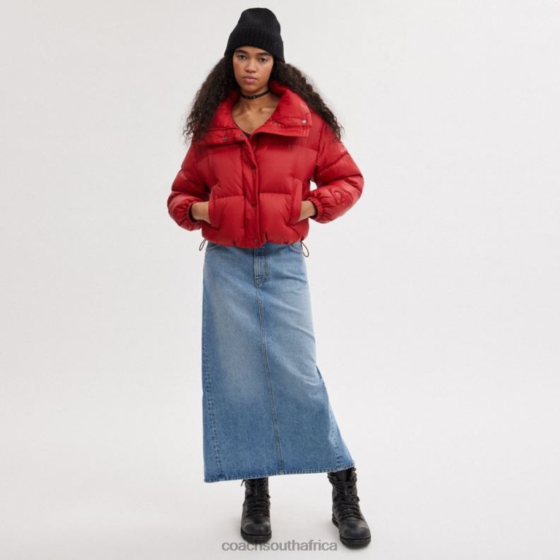 Coach Women CROPPED PUFFER Red. 4ZRDJ444