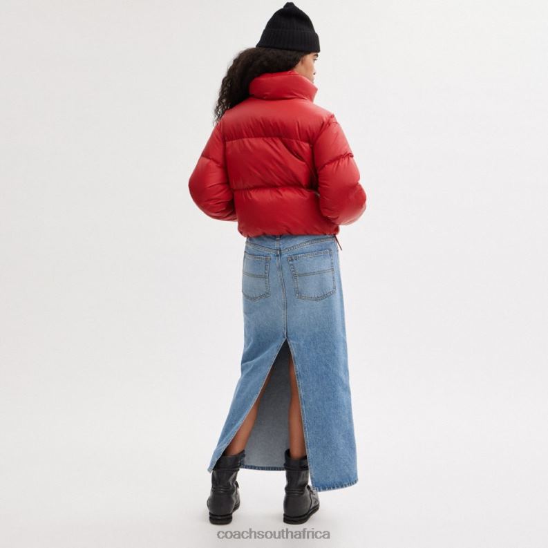 Coach Women CROPPED PUFFER Red. 4ZRDJ444