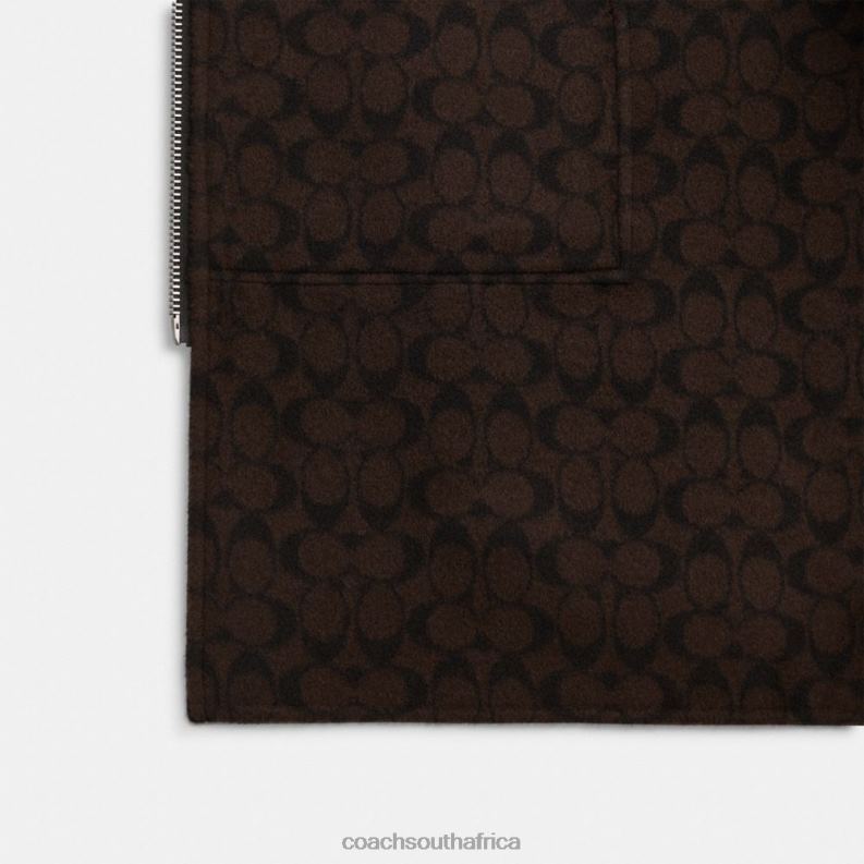 Coach Women DOUBLE FACE CAPE Black 4ZRDJ451