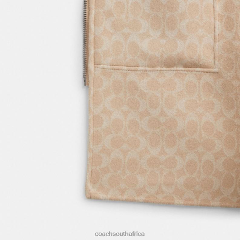 Coach Women DOUBLE FACE CAPE OATMEAL 4ZRDJ450