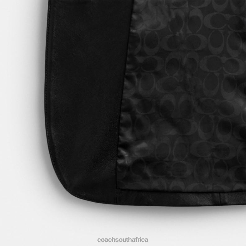 Coach Women LEATHER BLAZER Black 4ZRDJ432