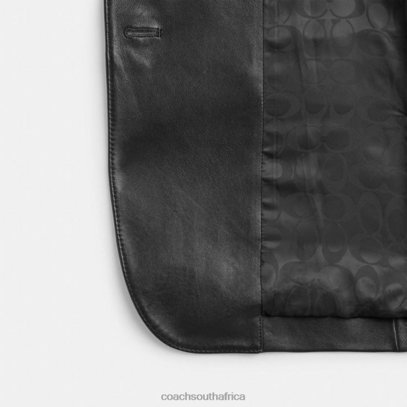 Coach Women LEATHER BLAZER Black 4ZRDJ460