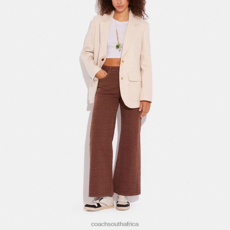 Coach Women RELAXED SUMMER BLAZER KHAKI 4ZRDJ462