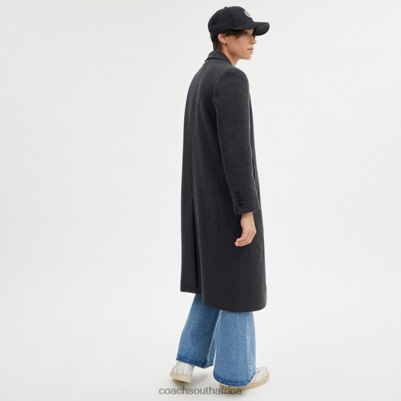 Coach Women TAILORED COAT Gray 4ZRDJ433