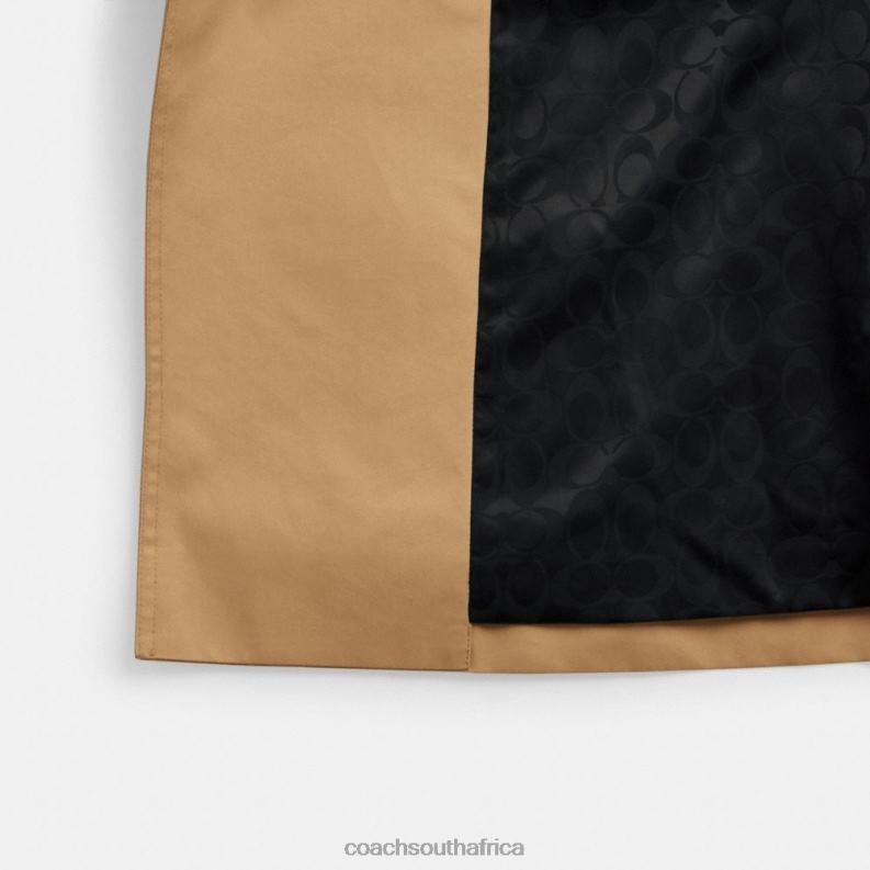 Coach Women TRENCH WITH BRAIDED DETAIL KHAKI 4ZRDJ459