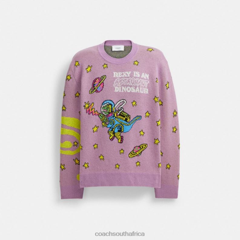 Coach Women COSMIC COACH SWEATER PURPLE MULTI 4ZRDJ477