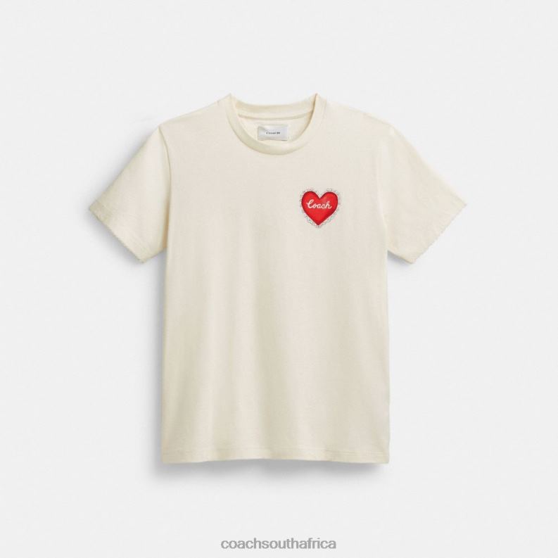 Coach Women HEART T-SHIRT White. 4ZRDJ470