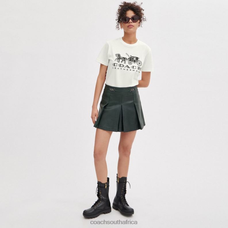 Coach Women HORSE AND CARRIAGE T-SHIRT White. 4ZRDJ493