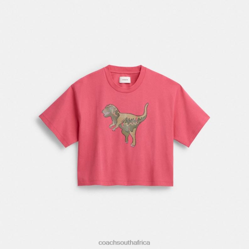 Coach Women REXY CROPPED T-SHIRT Pink. 4ZRDJ482