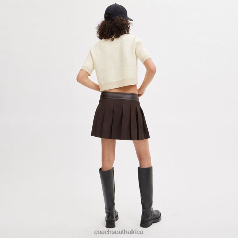 Coach Women SPORTY CROPPED POLO Cream Multi 4ZRDJ497