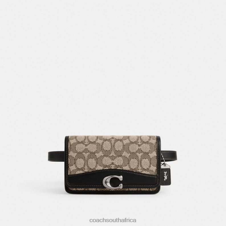 Coach Women BANDIT BELT BAG IN SIGNATURE JACQUARD LH/Cocoa Black 4ZRDJ11