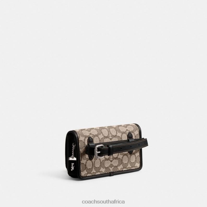 Coach Women BANDIT BELT BAG IN SIGNATURE JACQUARD LH/Cocoa Black 4ZRDJ11
