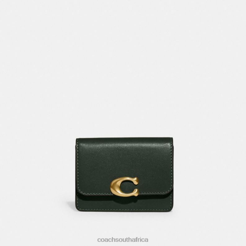 Coach Women BANDIT CARD CASE B4/Amazon Green 4ZRDJ8