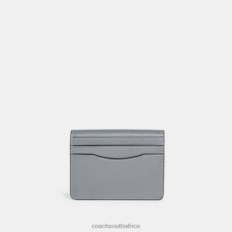 Coach Women BANDIT CARD CASE LH/Grey Blue 4ZRDJ4