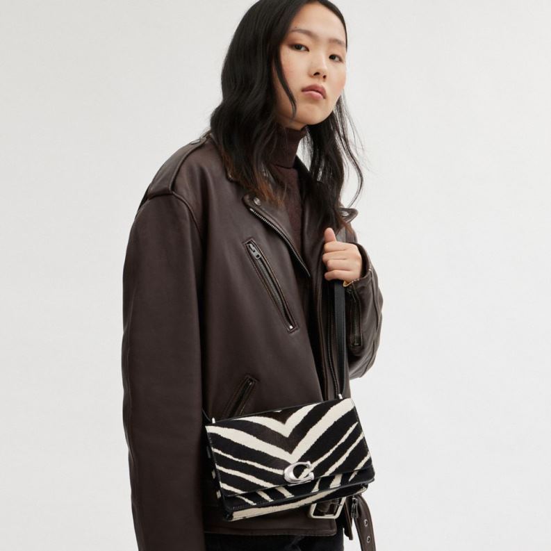 Coach Women BANDIT SHOULDER BAG WITH ZEBRA PRINT LH/Zebra 4ZRDJ1