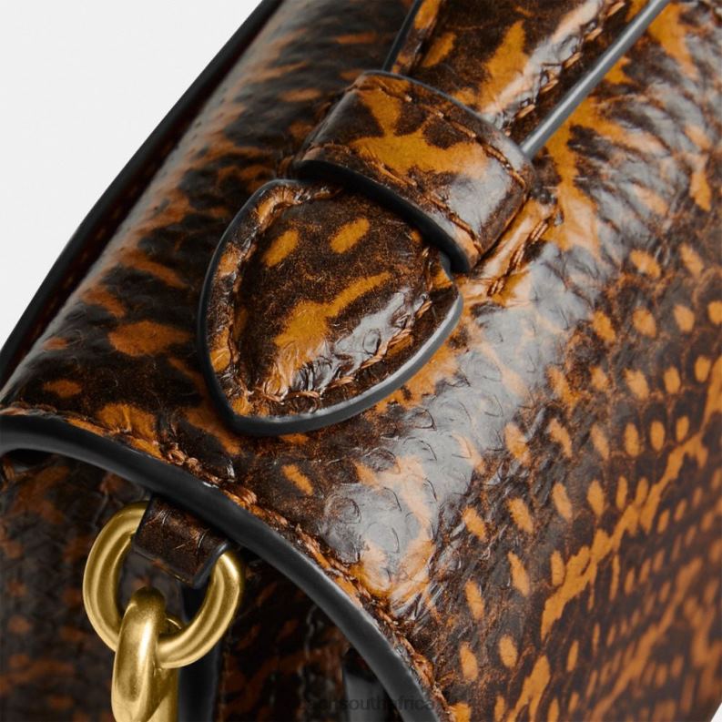 Coach Women BEA CROSSBODY IN SNAKESKIN B4/MUSTARD 4ZRDJ228