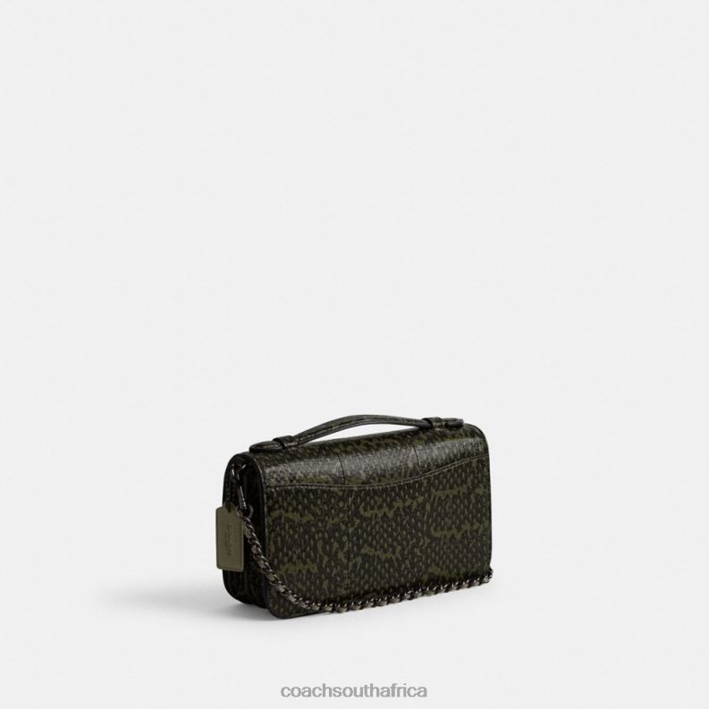 Coach Women BEA CROSSBODY IN SNAKESKIN V5/Army Green 4ZRDJ222